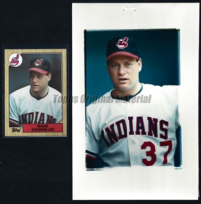 Don Schulze Indians 1987 Topps Original Extra Photo 5x8 Vault Archives Proof