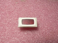 2 PCS NSI 79580LQ SNAP-IN FROST RED LENS WHITE BEZEL RECTANGULAR INDICATOR LIGHT