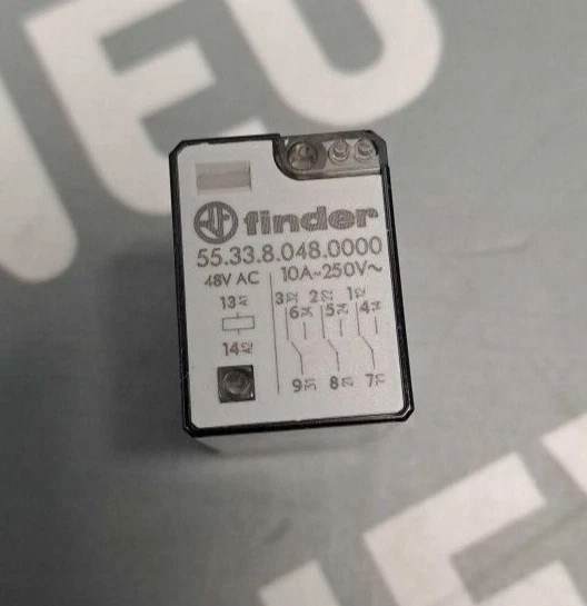 553380480000 - Finder - 55.33.8.048.0000 / Set Of 10 Relay 3rt 10a 48vac Neuuf - Image 3 of 4