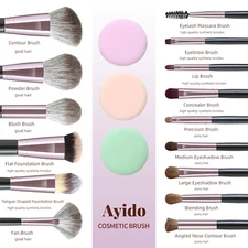 15Pcs Makeup Brushes Livid Professional Kabuki Foundation Blending Eyeshadows