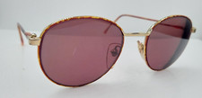 Vintage Perry Ellis PE15 Tortoise Gold Oval Metal Sunglasses FRAMES ONLY