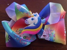 So Magical Multi-Colored Unicorn Big Hair Bows Are So Perfect For Unicorn Lovers