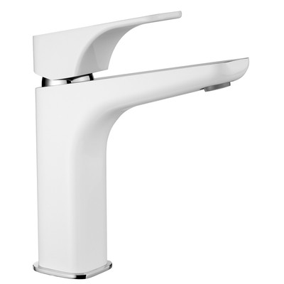hoher weißer Einhebelmischer Waschtischarmatur Badarmatur Waschbecken