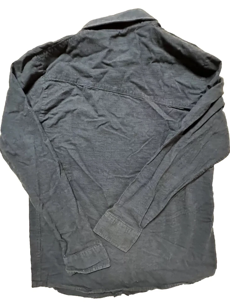 Volcom Men’s Small Long Sleeve Button Front Shirt Dark Blue 100% Cotton - Image 4 of 4