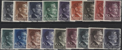 Poland 1941 General Gouvernement Hitler set of 18, used