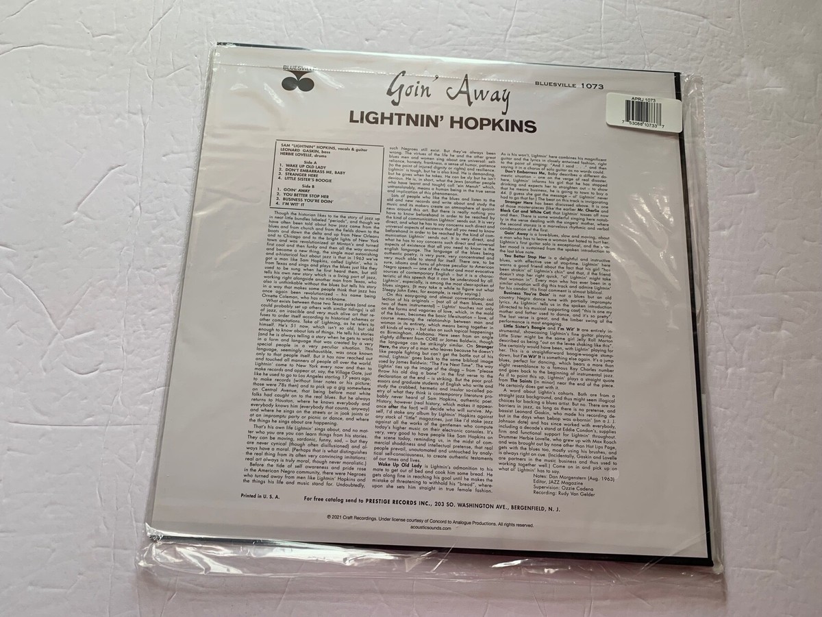Lightnin' Hopkins - Goin' Away(180g Vinyl), Analogue Productions