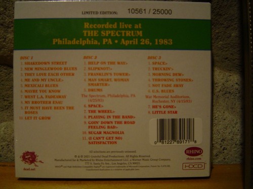 GRATEFUL DEAD Dave's Picks Vol. 39: Philadelphia, PA 4/26/83 3xCD/OOP!/SEALED! - Imagen 2 de 2