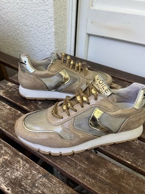 Voile Blanche Damen Sneaker Schuh Gold Leder Low Top Bequem Freizeit EU 36 Top