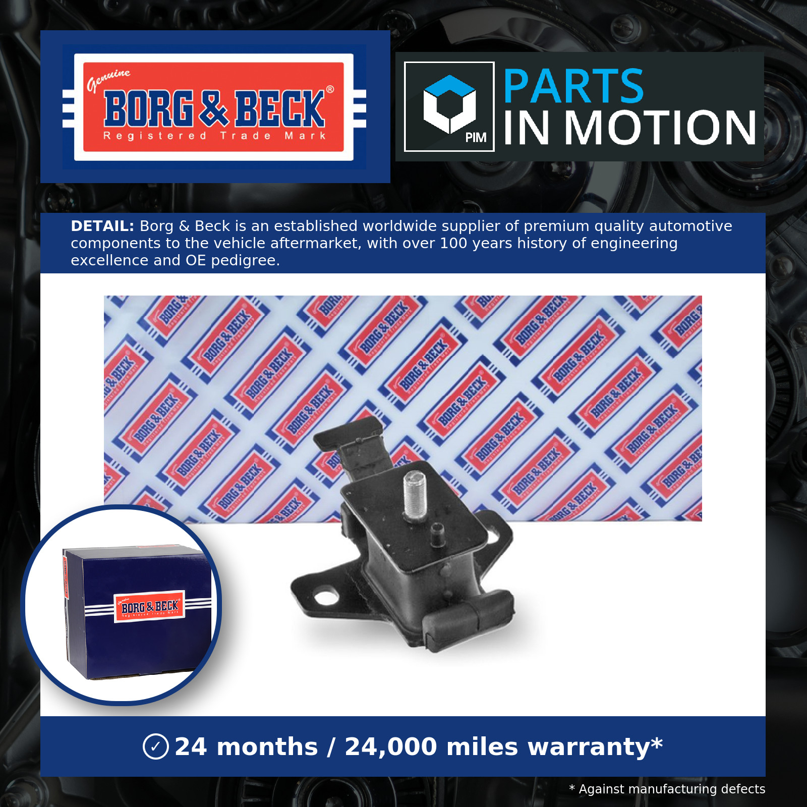 Engine Mount BEM4380 Borg & Beck Mounting 123610030 123610040 1236130080 Quality