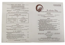1965 Santa Fe Railroad Fred Harvey Dining Car Menu Autumn Aspens Artwork