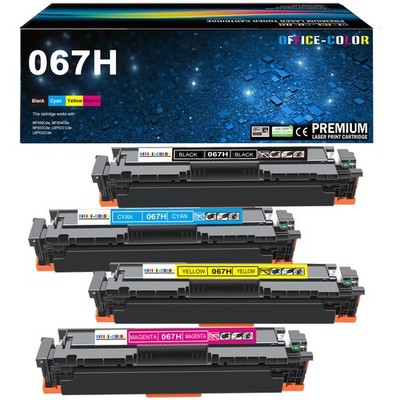 067H High Yield Toner 4-Pack for Canon imageCLASS MF656Cdw MF654Cdw LBP633Cdw