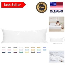 Luxurious 100 Cotton Body Pillowcase - Breathable and Soft, 20x54 inches