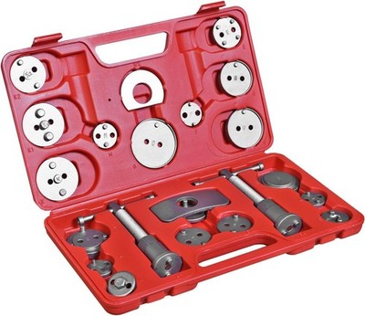 22 PCS Brake Caliper Press Tool Kit Disc Piston Compressor for Pad Reset Red Pro