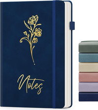 Lined Journal Notebook for Women Men, A5 Hardcover Leather Journals for Writing,