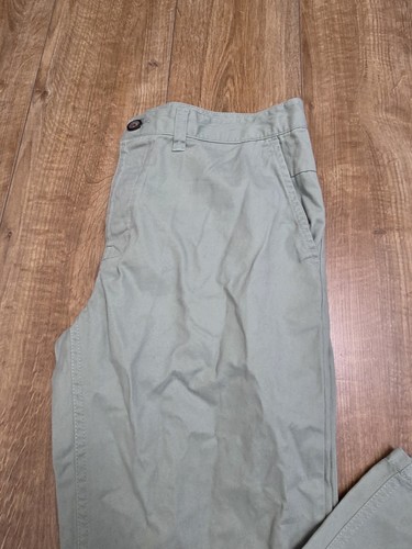 GEORGE MENS PURE COTTON PALE GREEN BUTTON FLY CHINOS TROUSERS W36 L29 Used - Picture 2 of 15