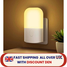 Night Light Plug-in with Dusk to Dawn Sensor – 4 Brightness Levels Warm White UK