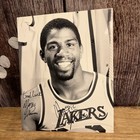 Magic Johnson Lakers signed 8x10 black & white photo NBA basketball Los Angeles  — photo 1