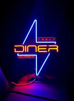 NEW Tesla Diner Neon Sign Light Up Exclusive IN HAND Los Angeles