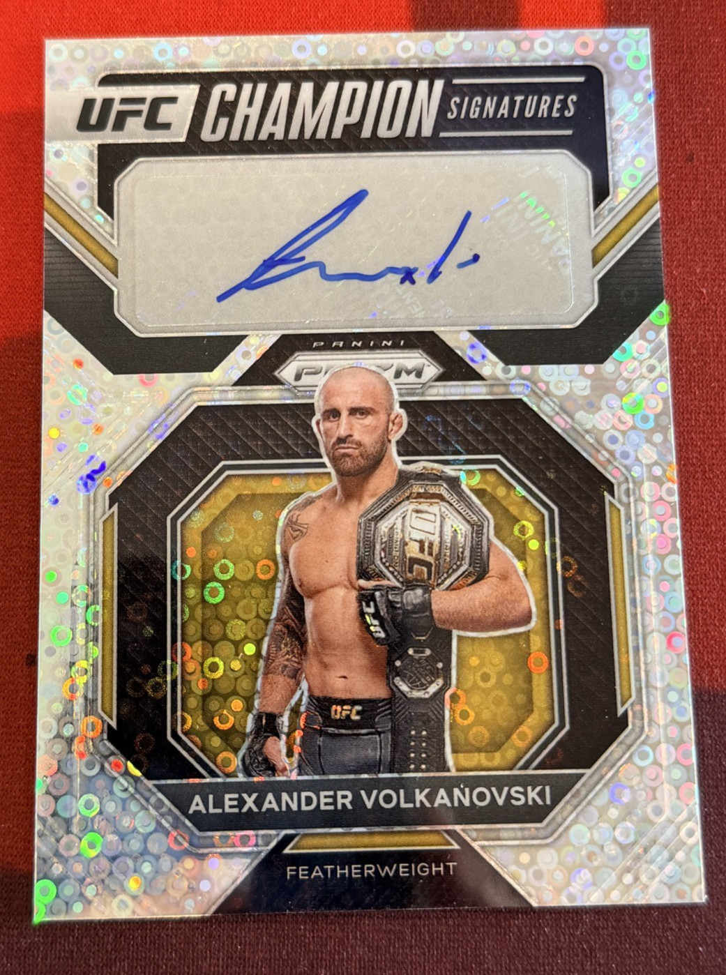 2023 Panini Prizm UFC - Alexander Volkanovski - Champion Signatures Silver Disco