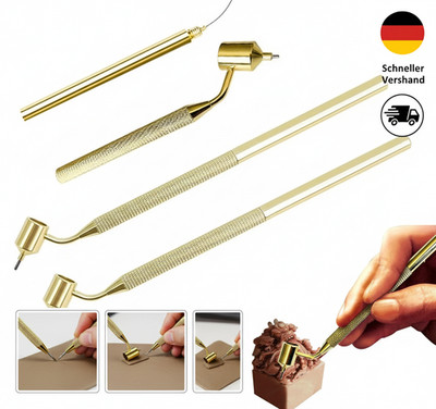 2 Stück Fluid Writer Pen Set,0,5mm/0,7mm Messing Tragbares Zeichenwerkzeug für K