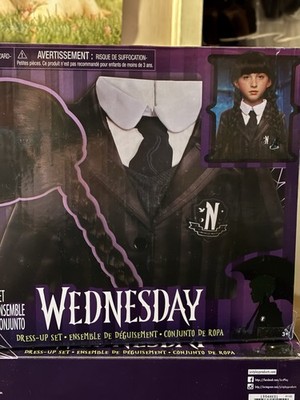 Just Play Wednesday Addams Dress Up Set Nevermore Academy Uniform Kids NEW