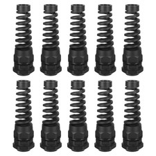 10Pcs PG13.5 Waterproof Cable Gland, Spiral Strain Joint for 6-11mm Wire, Black