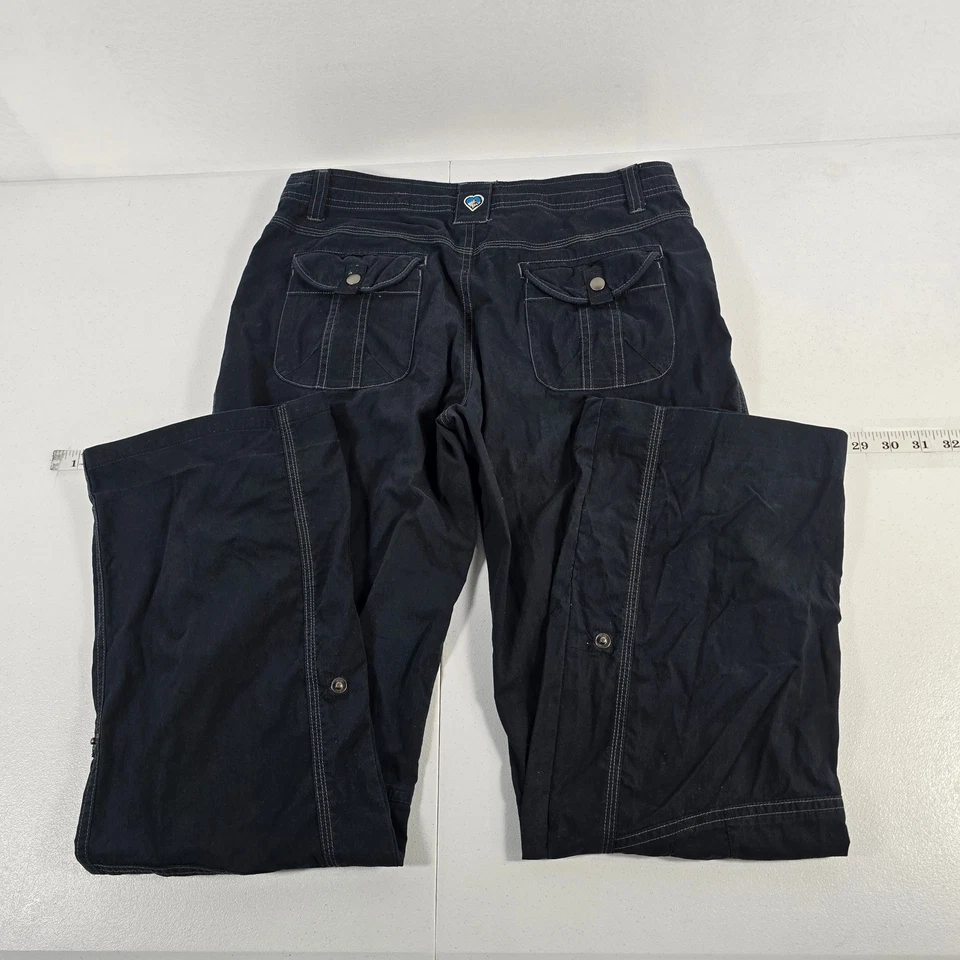 KUHL Women's Black Cargo Pants Size 8 Outdoor Hiking Adventure Casual - Image 2 of 4
