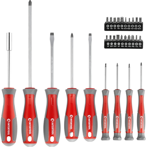 Magnetic Tool Set Tips Phillips, Flat Head, Torx, Hex Cr-V Steel w/Cushion Grip - Picture 2 of 8