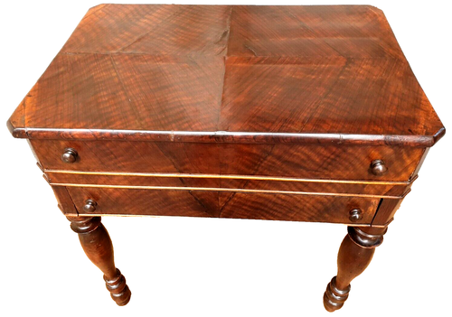 TAVOLINO SCRITTOIO SCRIVANIA LUIGI FILIPPO NOCE 1850 L 77 P 52 H 78 - Foto 2 di 14