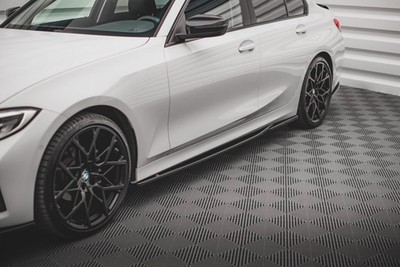 Maxton Design Seitenschweller Ansatz (Paar) passend für BMW 3er G20 / G21 schwar