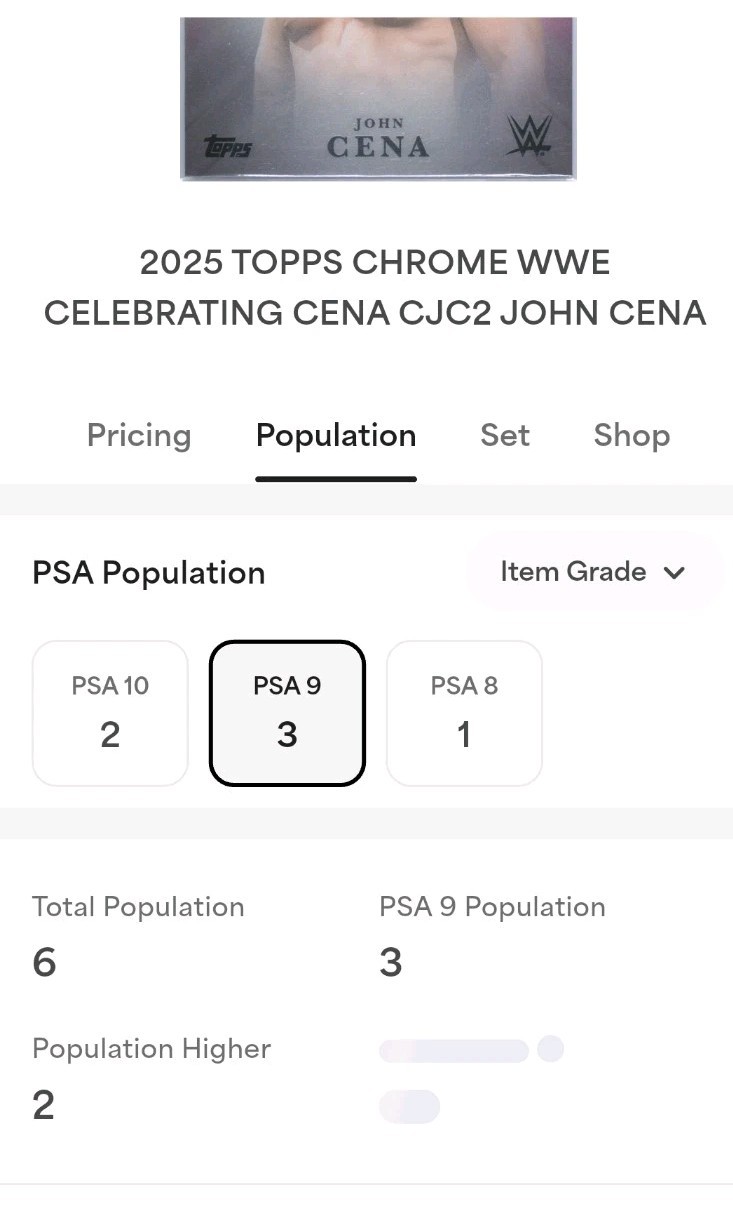 2025 Topps Chrome WWE - Celebrating Cena John Cena #CJC-2 SSSP PSA 9 view 4