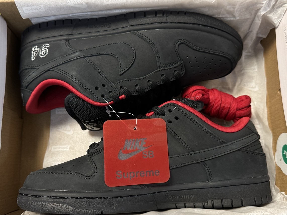 Size 9 - Supreme x Nike Dunk SB Low Black for sale online | eBay