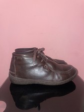 Stivali da deserto con lacci in pelle marrone camper UK 7