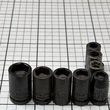 Proto 1/4" Dr Magnetic Impact Sockets 6Pt 1/4 5/16 11/32 3/8 7/16 + 3 1/4 USA