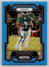 Rashaad Penny 2023 Panini Prizm Blue Wave 68/199 Philadelphia Eagles #242