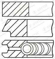 Kolbenringsatz Goetze Diamond Coated® Lkz-Ring® Goetze Engine 08-436506-00 Cdti