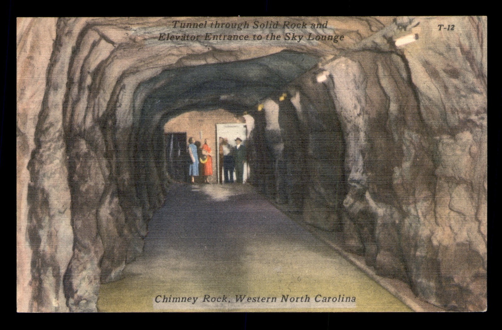 Chimney Rock Western North Carolina NC Sky Lounge Postcard Unp