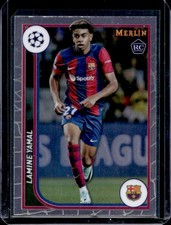 2023-24 Topps Chrome Merlin UEFA Lamine Yamal RC Rookie #27 Barcelona