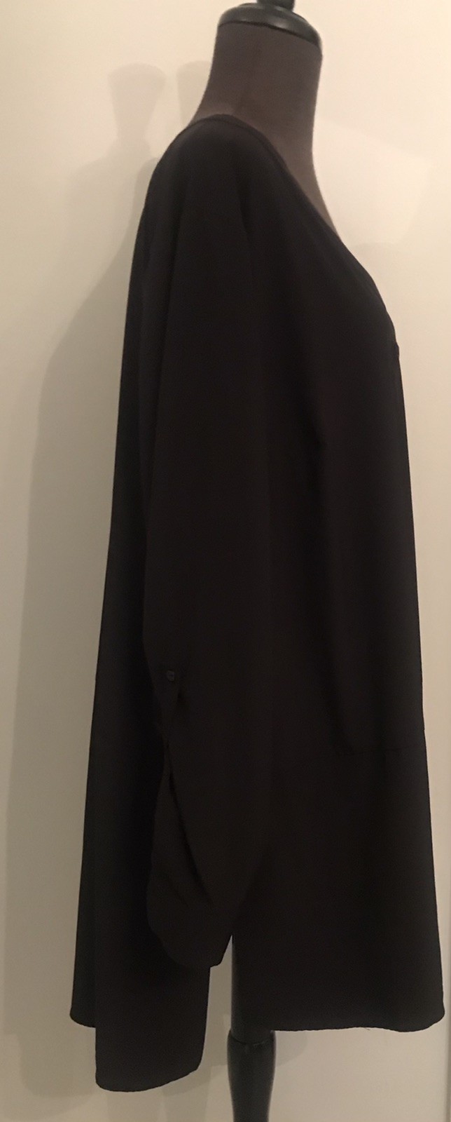 Worthington Womens Solid Black Button Up Size 2X … - image 2