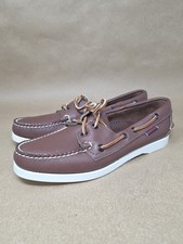 Sebago Docksides Womens 8N Brown Leather Deck Shoes EC
