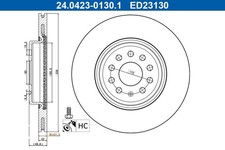 ATE Bremsscheibe 24.0423-0130.1 für CUPRA VW