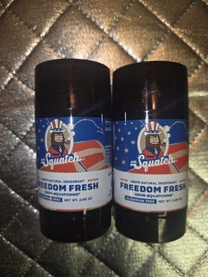 Dr.Squatch Freedom Fresh Deodorant 2.65 Oz (Hard To Find) Lot Of 2