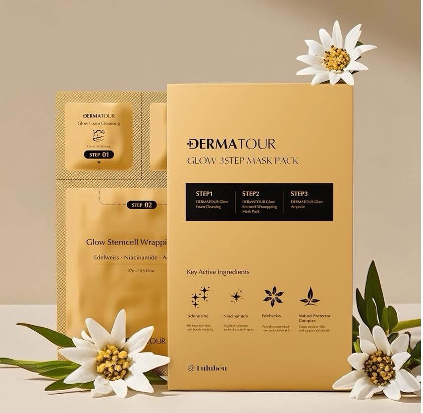 Lulubeu DERMATOUR Glow Stemcell 3step Mask Pack 8 pcs x 1 box | eBay