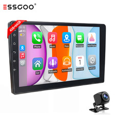 4 64G 10.1" 2DIN Car Stereo Radio Carplay Android 15 4core GPS Navi WIFI SWC CAM