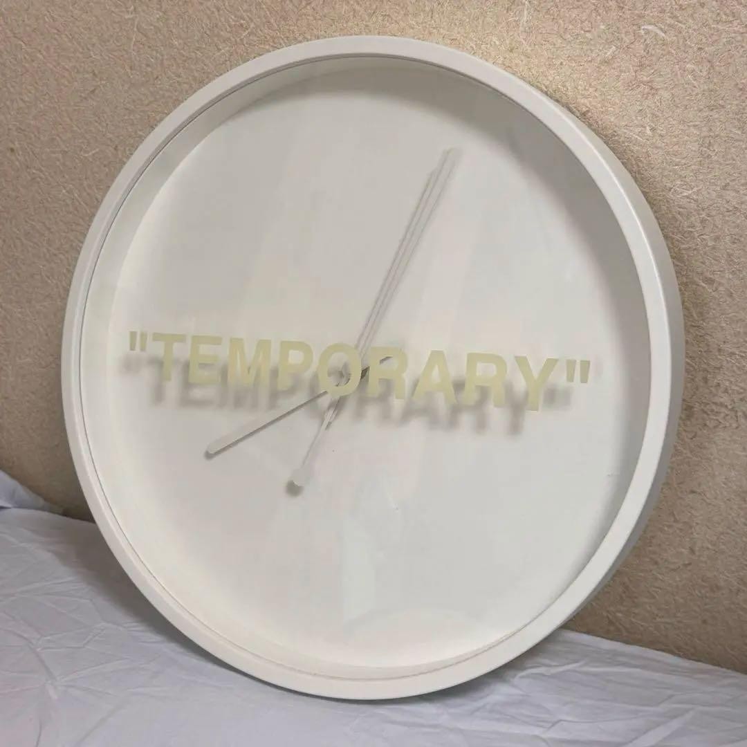 Virgil Abloh x IKEA MARKERAD Temporary Wall Clock Off-White 16.5