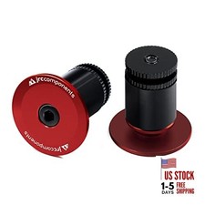 Aluminum Handlebar Bike Bar End Plugs for Bicycles | Pack of 2 Handlebar Red