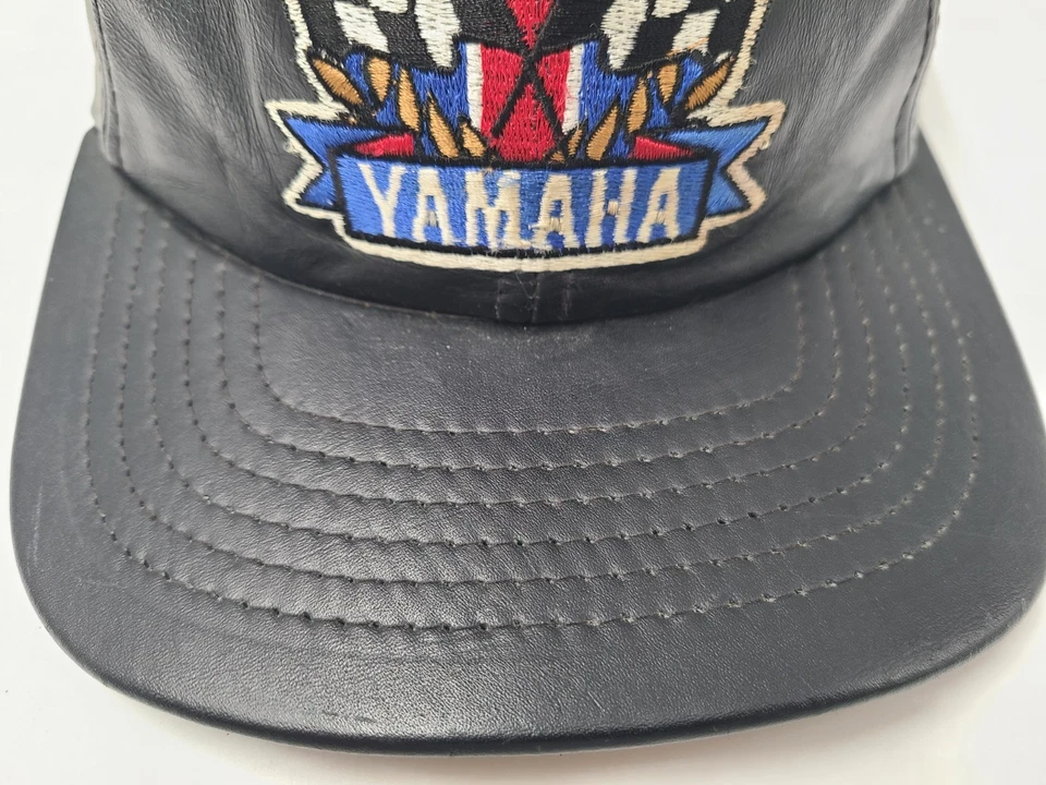 复古雅马哈世界领先技术皮革绑带可调节帽子男式 — 第 3/4 张图片