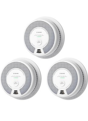 X-Sense SC06-WX Wireless Interlinked Combo Smoke & Carbon Monoxide Alarm -3 Pack