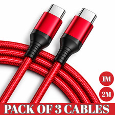 USB C To USB C Fast Charger PD 100W Dual Type C Charging Data Sync USB Cable UK