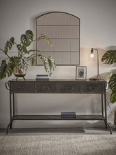 Industrial Curved Top Window Mirror